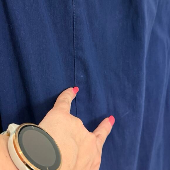 Pinup Couture Navy Blue Red Trim Belted Retro Wiggle Pencil Dress sz 2X / L NEW - Picture 5 of 12